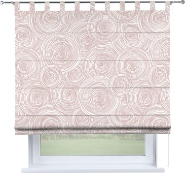 Римская штора на петлях «Бежевые круги»