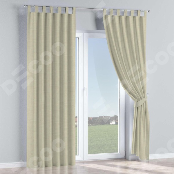 Комплект штор на петлях лён топлёное молоко
