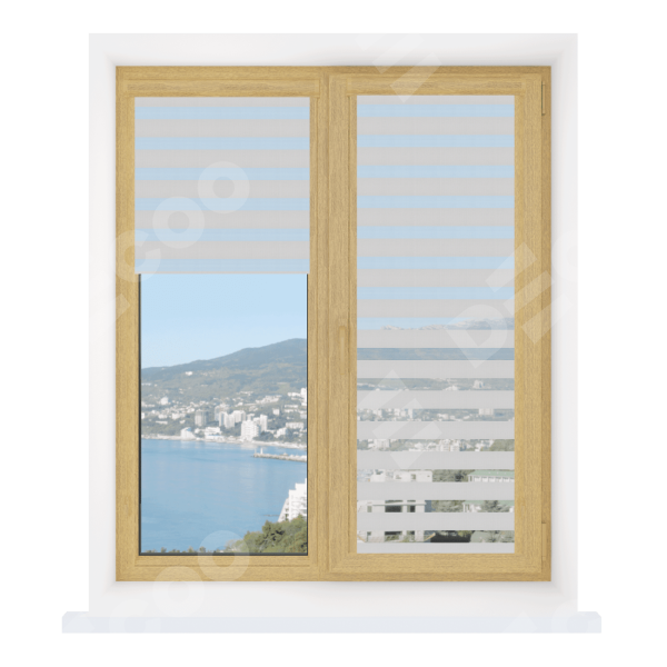 Рулонная штора День-ночь Уни 2 Basic светло-серый, размеры от 20 до 120 см