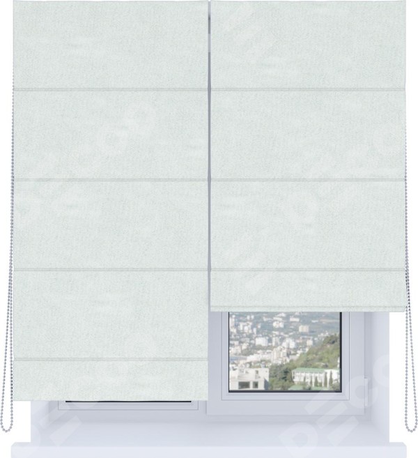 Римская штора «Кортин», система «Комфорт», блэкаут однотонный дымчато-молочный
