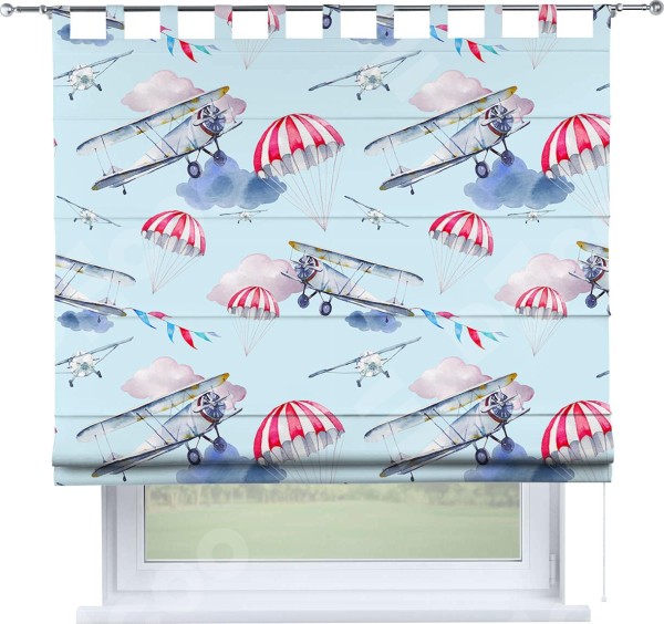 Римская штора «Кортин» на петлях «Самолет»