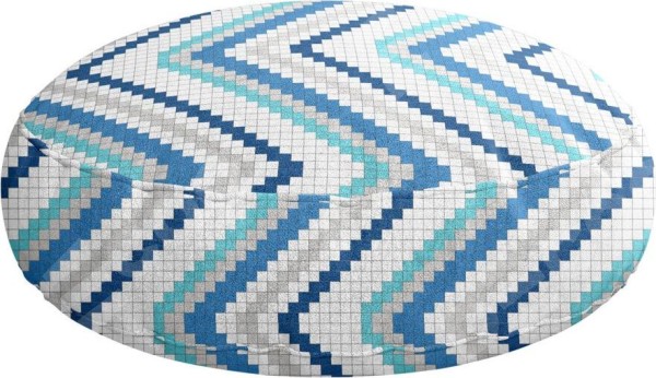 Подушка круглая Cortin «Геометрическая волна»