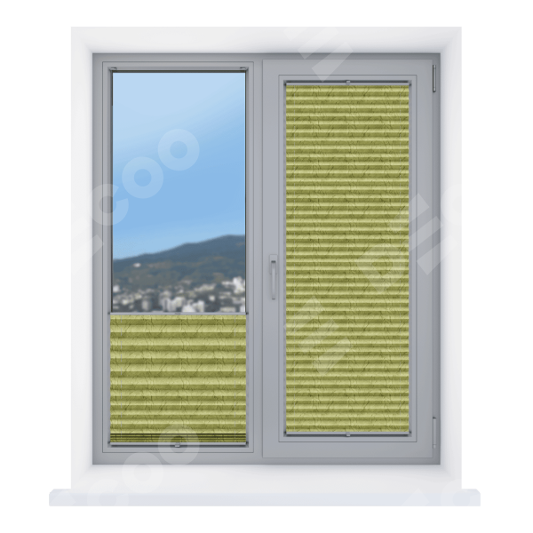 Штора плиссе Краш перламутр фисташковый