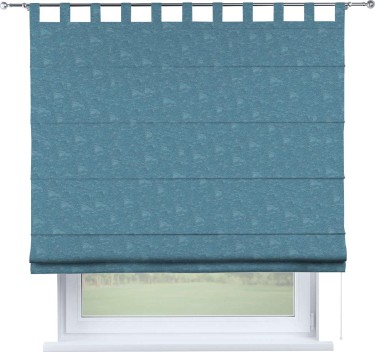 Римская штора «Кортин», софт мрамор голубой, на петлях