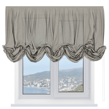 Австрийская штора «Cortin», лён бежевый