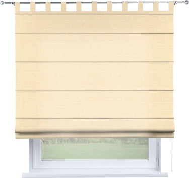 Римская штора на петлях «Кортин», выполнена  в ткани лён, цвет бежевый