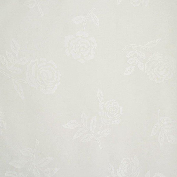 Тюль, размер 200х260 см, тиснение роза, цвет молочный, вуаль