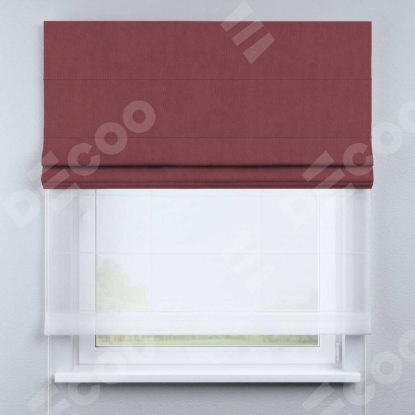 Римская штора «Кортин», канвас ягодный, день-ночь