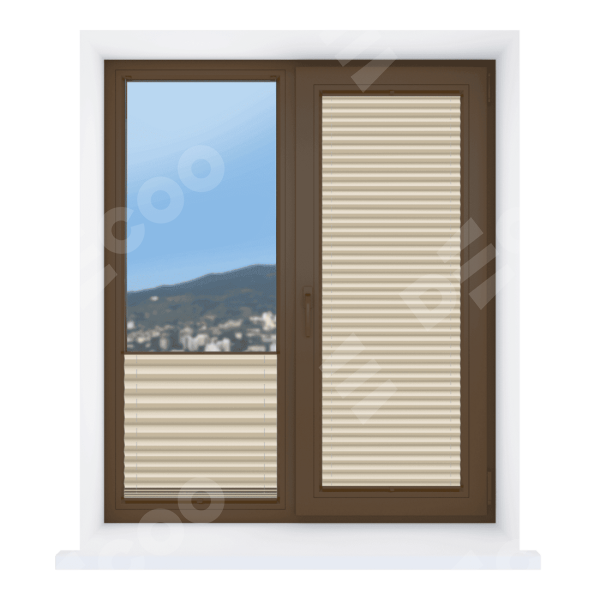 Штора плиссе ткань Солеа песочный, высота 50-220 см