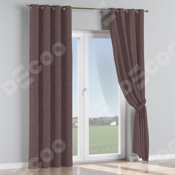 Комплект штор канвас махагон, на люверсах