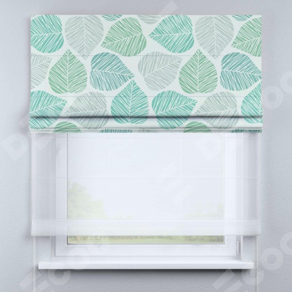 Римская штора «Кортин» день-ночь «Весенняя листва»