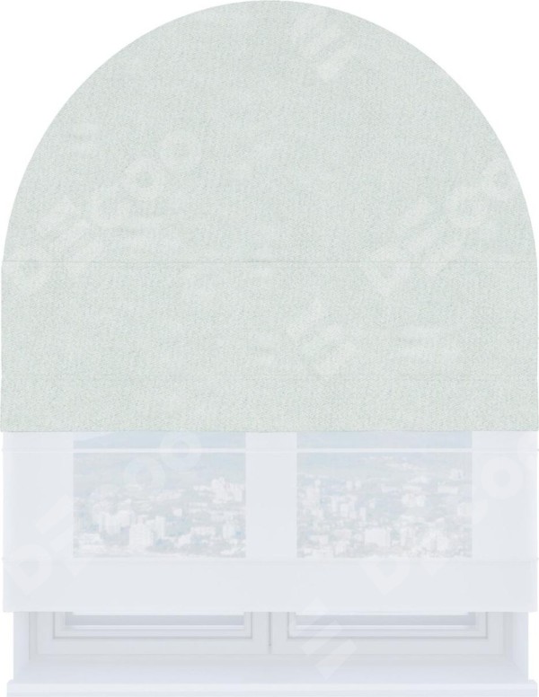 Римская штора «Кортин» день-ночь для арочного проёма, ткань блэкаут однотонный дымчато-молочный