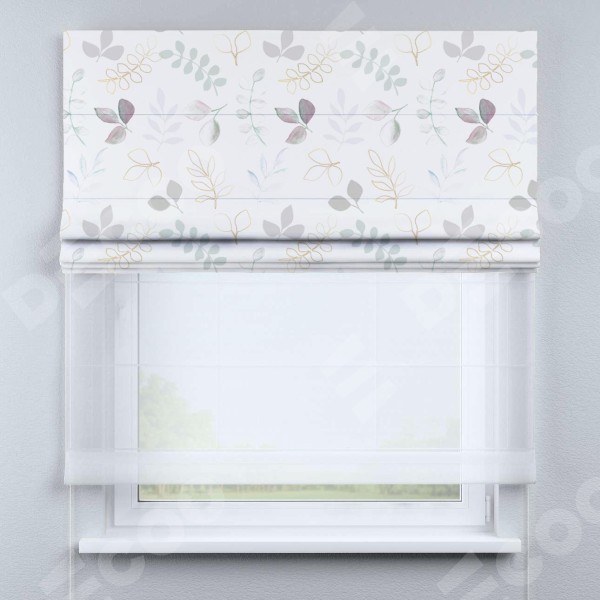 Римская штора «Кортин» день-ночь «Весенняя акварель»