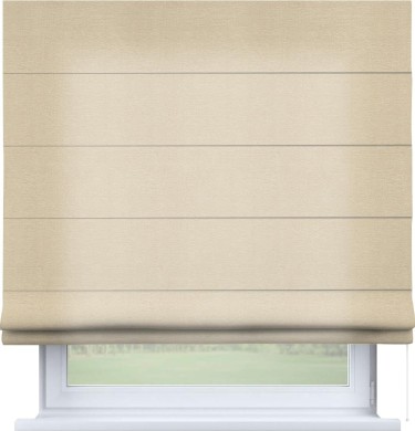 Римская штора «Кортин» для проема, ткань софт однотонный бежевый лайт