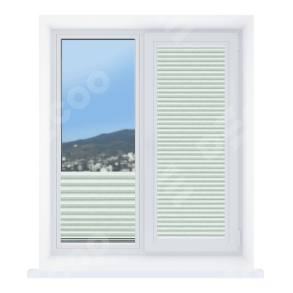 Штора плиссе ткань Краш FR мятный