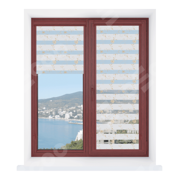 Рулонная штора День-ночь Уни 2 Elegant белый