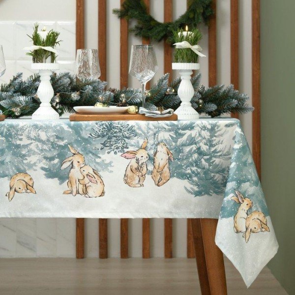 Набор столовый "Этель" Winter mood скатерть 150х110+/-2 см с ГМВО, салф. 40х40 см - 4 шт