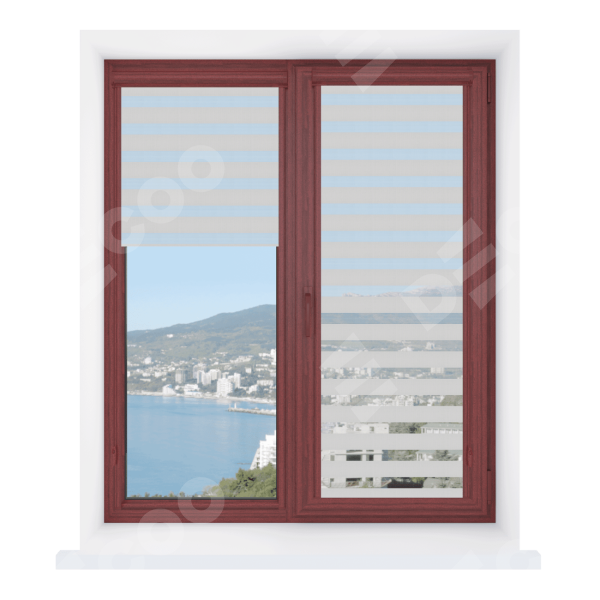 Рулонная штора День-ночь Уни 2 Basic светло-серый, размеры от 20 до 120 см