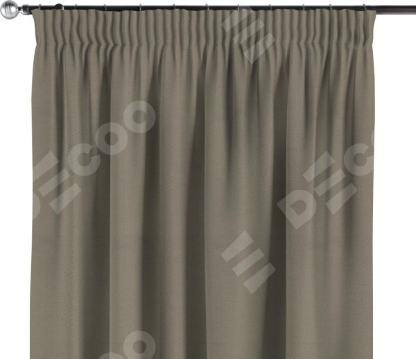 Шторы на тесьме, бежево-серые, высота до 300 см