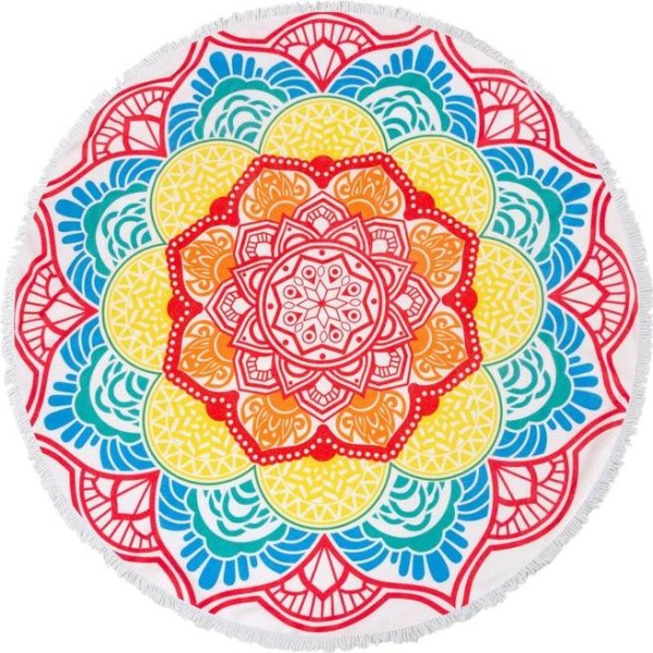 Полотенце пляжное Этель ««Мандалы», разноцветные», d 150см