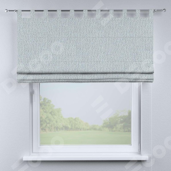 Римская штора на петлях «Кортин», ткань лён димаут, в сером цвете