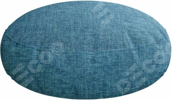 Подушка круглая «Кортин» рогожка димаут лазурно-синий