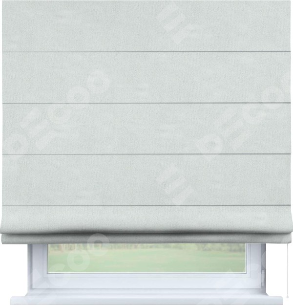 Римская штора «Кортин» для проема, ткань блэкаут однотонный, дымчато-молочный