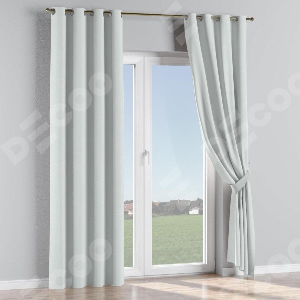 Комплект штор на люверсах блэкаут однотонный дымчато-молочный