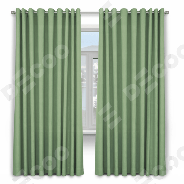 Шторы на люверсах ткань блэкаут однотонный, оливковый