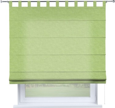 Римская штора на петлях «Кортин», ткань лён зеленый