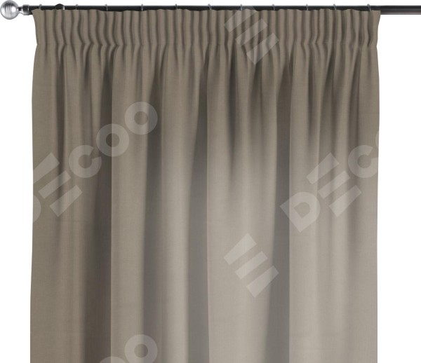 Комплект штор на тесьме «Карандаш», вельвет кофейный