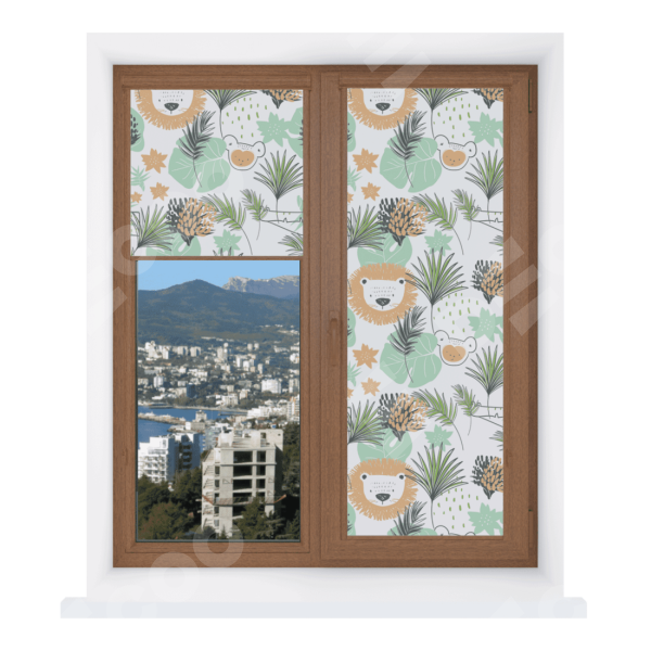 Рулонная штора Уни 2 с принтом Животные из джунглей