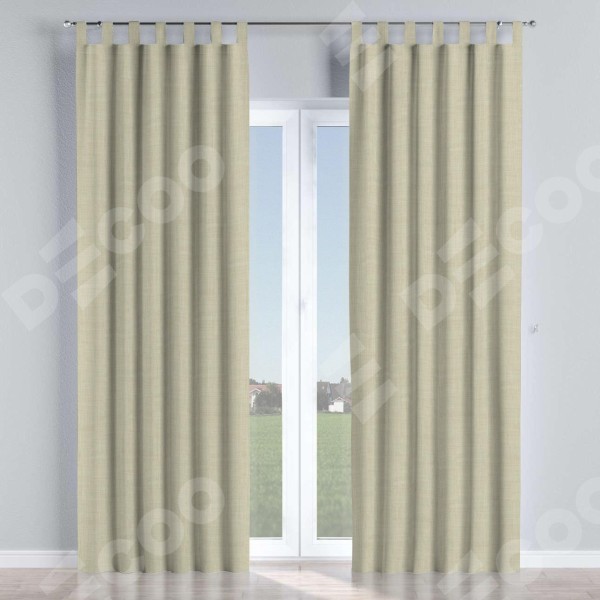 Комплект штор на петлях лён топлёное молоко