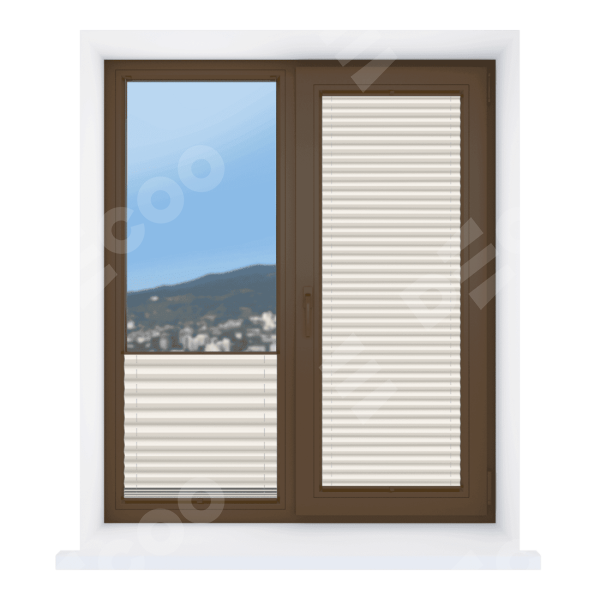 Штора плиссе ткань Солеа кремовый