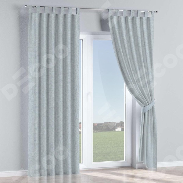 Комплект штор на петлях лён димаут цвет серый