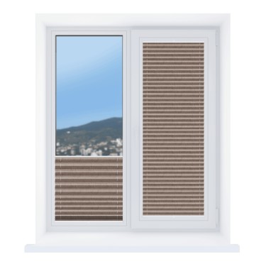 Штора плиссе ткань Краш FR коричневый