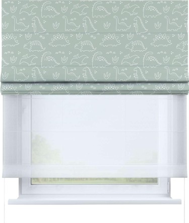 Римская штора «Кортин» день-ночь «Динопарк»