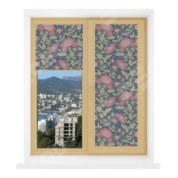 Рулонная штора Уни 2 с принтом Розовые цветы