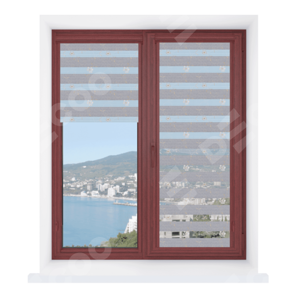 Рулонная штора День-ночь Уни 2 Elegant серый