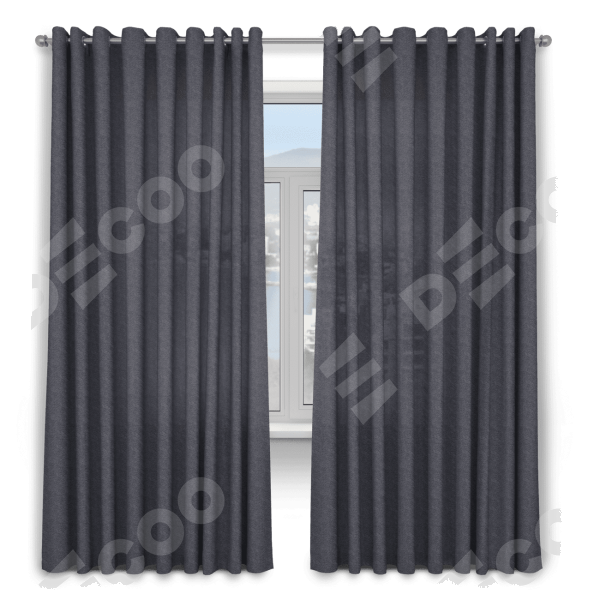 Шторы на люверсах ткань софт однотонный графит