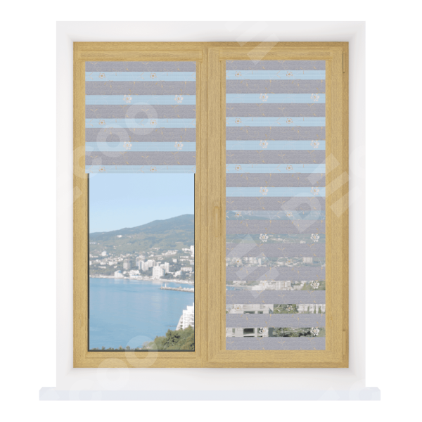 Рулонная штора День-ночь Уни 2 Elegant серый