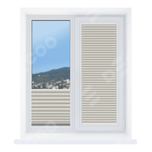 Штора плиссе ткань Жемчуг серый