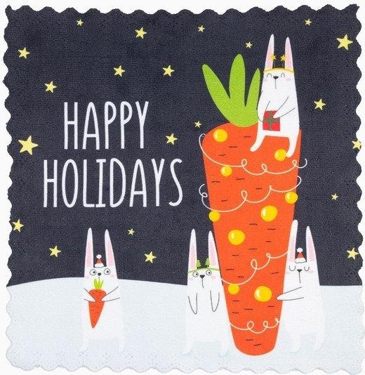 Набор салфеток для уборки Доляна "Hollidays" 20х20 см-2 шт, микрофибра