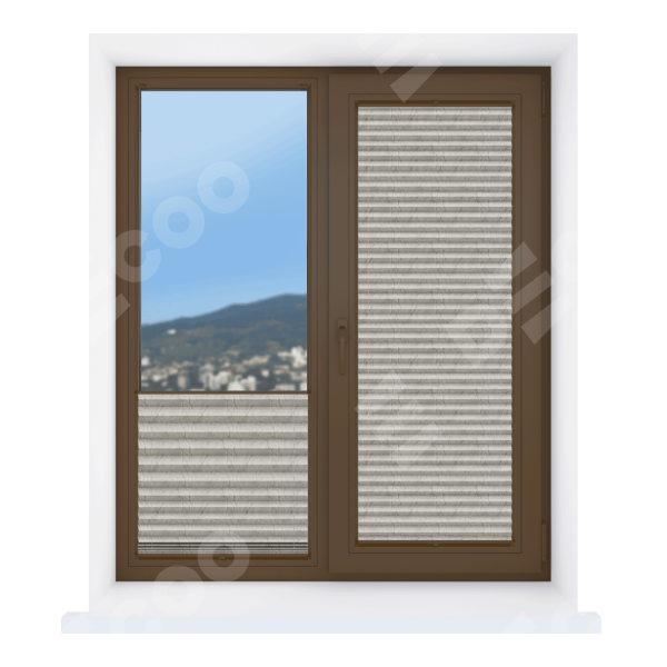 Штора плиссе Краш перламутр серый