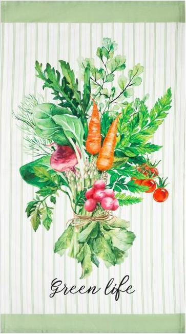 Полотенце "Этель" Green life 40х73 см, 100% хл, саржа 190 гр/м2