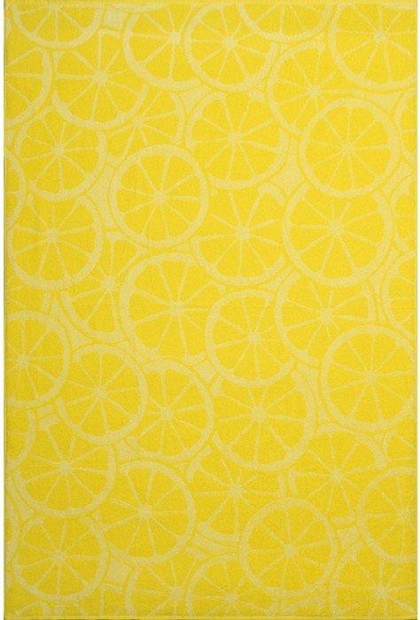 Полотенце махровое Lemon color, 70х130 см, цвет жёлтый
