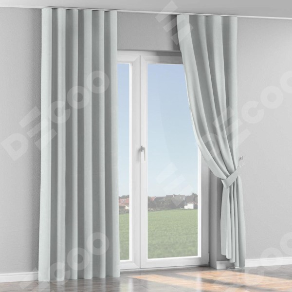 Комплект штор на тесьме «Волна», блэкаут однотонный дымчато-молочный