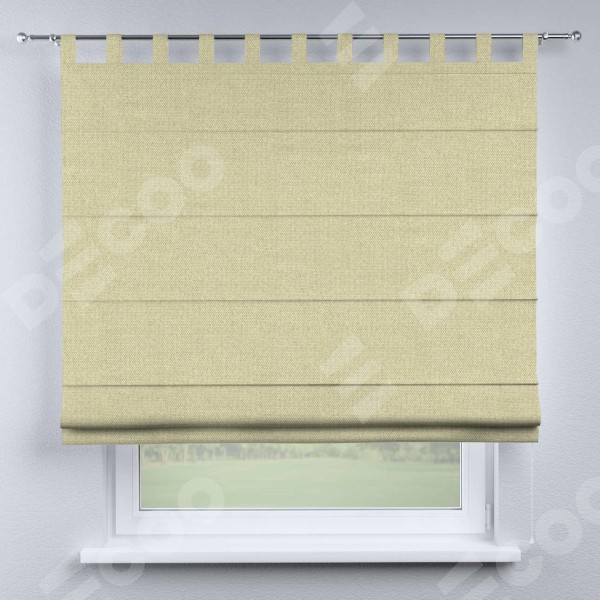 Римская штора «Кортин», лён димаут шампань, на петлях