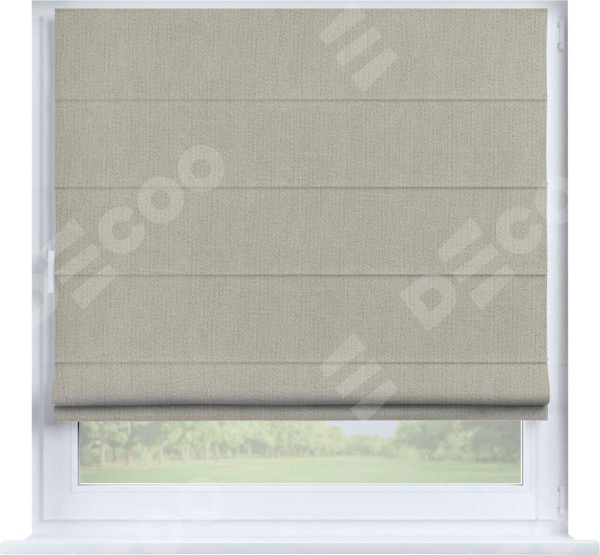 Римская штора «Кортин» на створку, ткань cotton блэкаут светло-бежевый