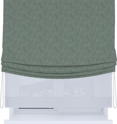 Римская штора «Кортин», день-ночь с мягкими складками, лён димаут серый